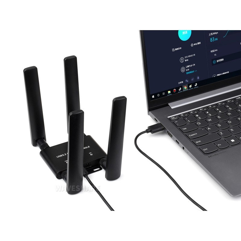 RM530N-GL 5G DONGLE Expansion Board: USB 3.2, Aluminum Alloy Case, Quad Antennas & Global 5G Support