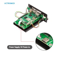 UCTRONICS Pi 5 Rack Pro, 1U Rack Mount with 4 × M.2 NVMe SSD Base, PCIe to NVMe, Safe Shutdown, 0.96" Color LCD Raspberry Pi 5 NVMe Rack