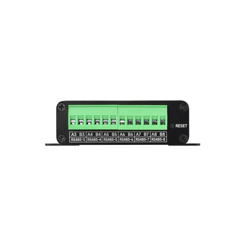 8-Channel RS485-to-Ethernet Serial Server | Independent Channels, Rail-Mount Industrial Isolated Module | PoE