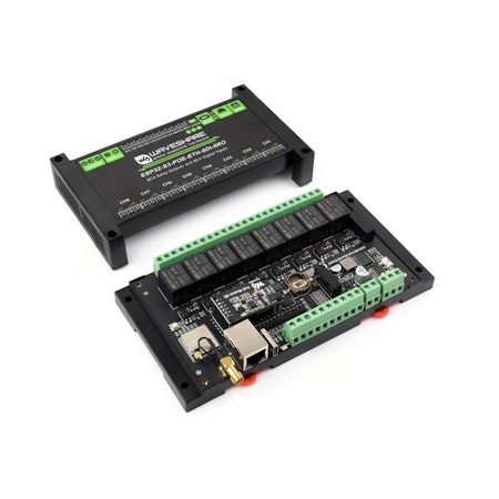 Industrial 8-Channel ESP32-S3 POE Wi-Fi Relay Module with Isolated RS-485 & Dual-Core Xtensa LX7