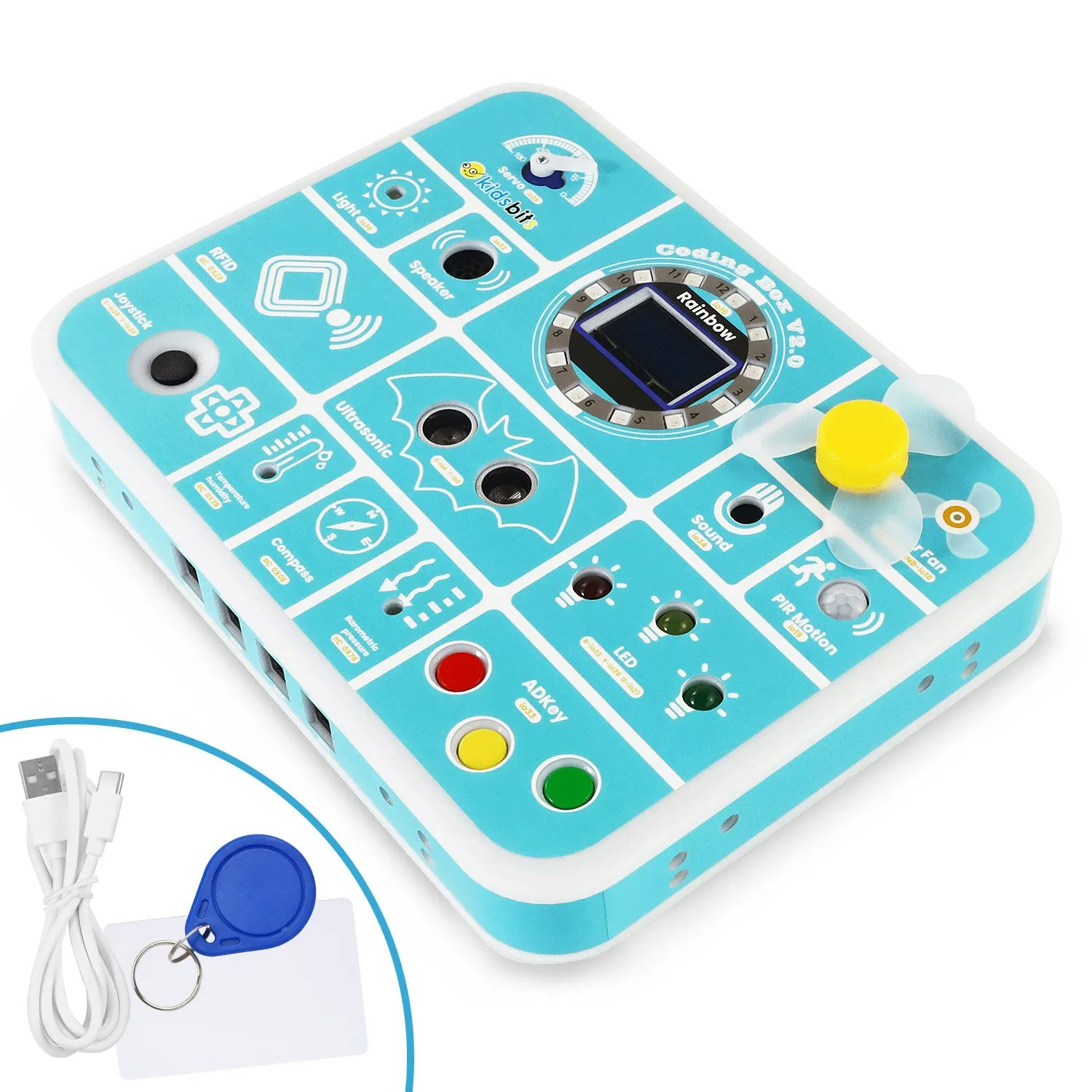 Kidsbits STEM ESP32 Coding Box V2.0 IOT Starter Kit Support KidsBlock/MicroPython Programming