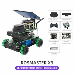ROSMASTER X3 ROS2 Robot with Mecanum Wheel for Jetson Orin NANO SUPER/Orin NX SUPER/RaspberryPi 5