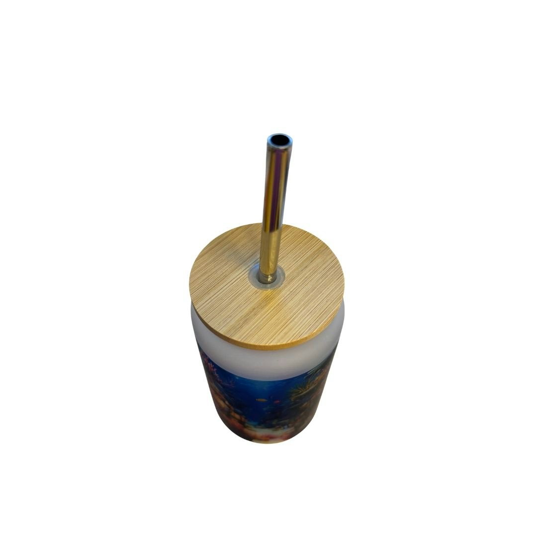 Frostet Glasstumbler Korall
