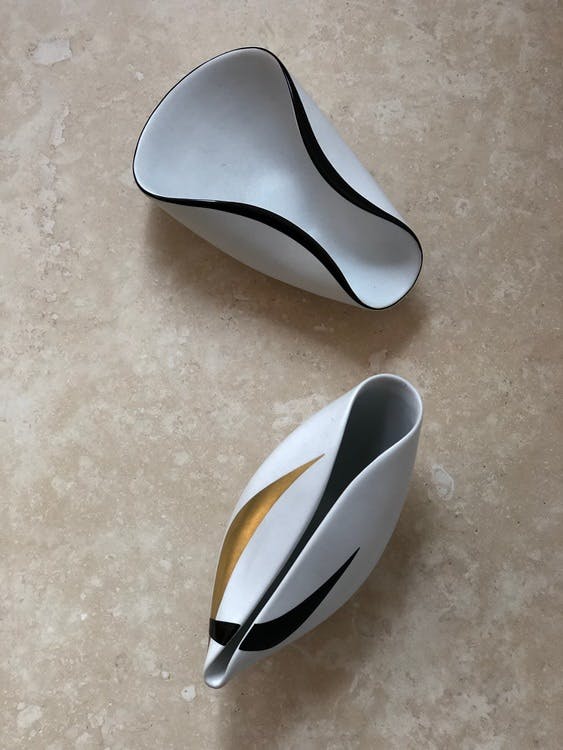 Stig Lindberg set of two 'Veckla' Ceramic Vessels by Gustavsberg
