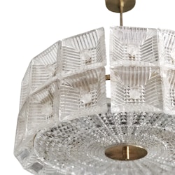 Orrefors Two-tier Chandelier by Carl Fagerlund