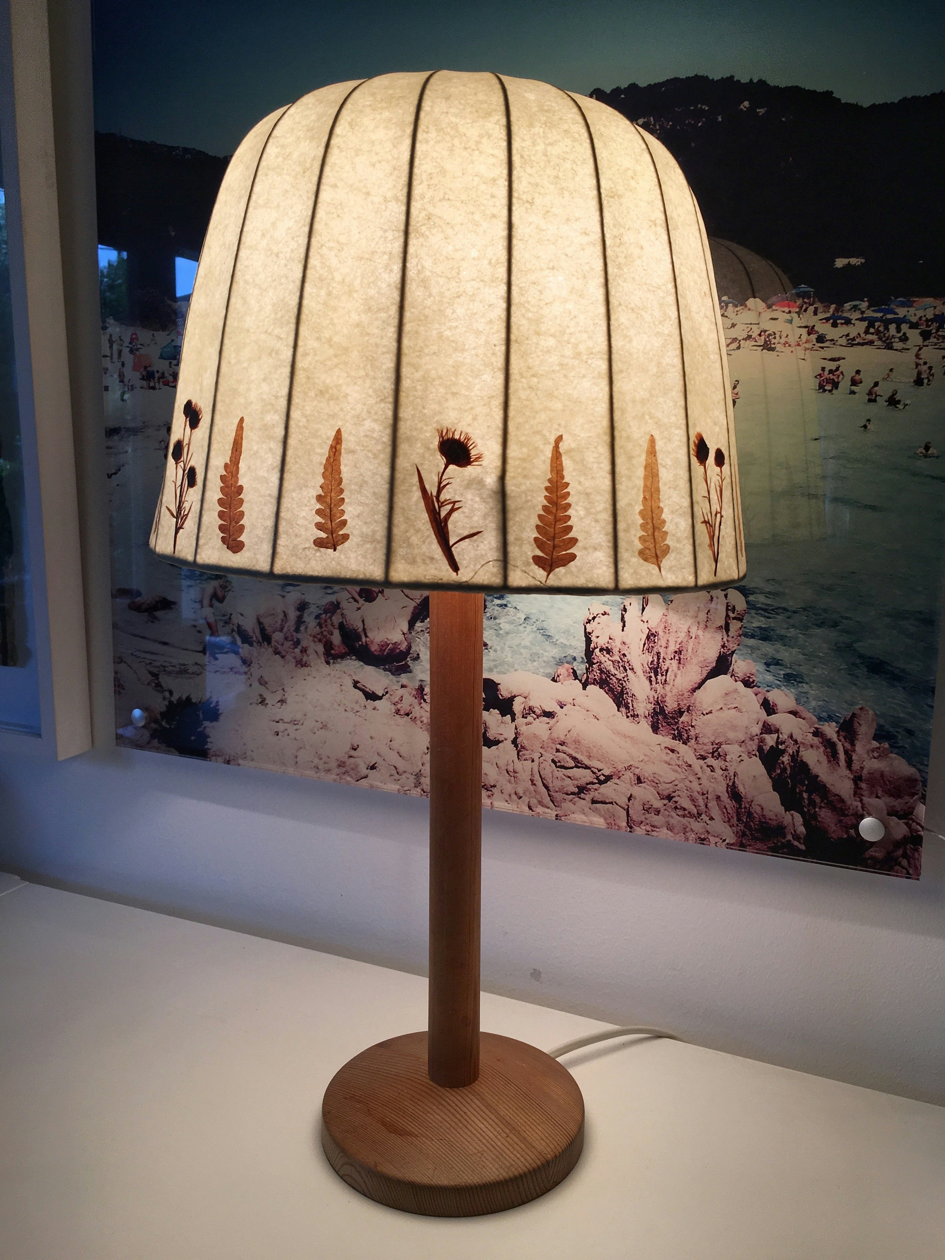 Hans-Agne Jakobsson Pine Table Lamp by Markaryd. 1960s.