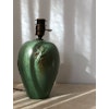 Nittsjö Scandinavian Modern Green Ceramic Table Lamp. 1960s.