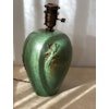 Nittsjö Scandinavian Modern Green Ceramic Table Lamp. 1960s.