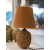 Gunnar Nylund Stoneware "Chamotte" Table Lamp Mustard for Rörstrand