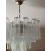 Murano Glass Chandelier with Tube Formed Prisms