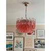 Pink Murano Crystal Chandelier. Medium size.