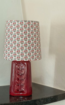 Gunnar Nylund Red Stoneware Table Lamp for Rörstrand.1960s.