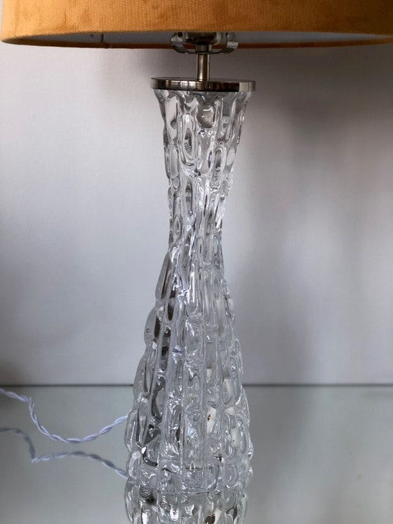 Orrefors Crystal Table Lamp RD-1477 by Carl Fagerlund, large size