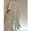 White Murano Glass Chandelier in the style of Mazzega - Large size.