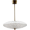 Orrefors Glass Crystal Chandelier 'Flying Saucer' by Carl Fagerlund