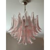 Murano Glass Chandelier Pink 'Mazzega'. Medium Size.