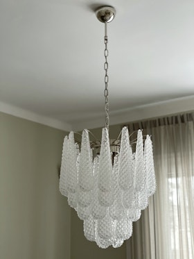 Murano Glass Chandelier 'Drop'. Small size - adjustable height.