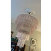 Pink Murano Chandelier Tubular XXL PLUS