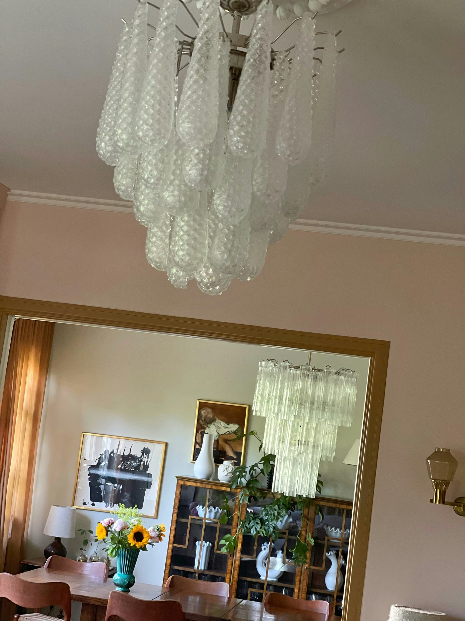 Murano Chandelier 'Tubular'. XL