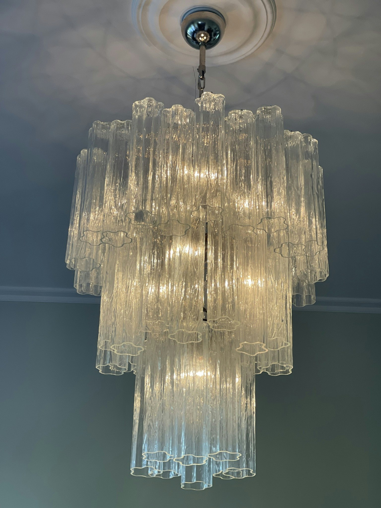 Murano Chandelier 'Tubular'. XL