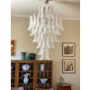 Murano Chandelier• Mazzega • XL • WHITE GLASS