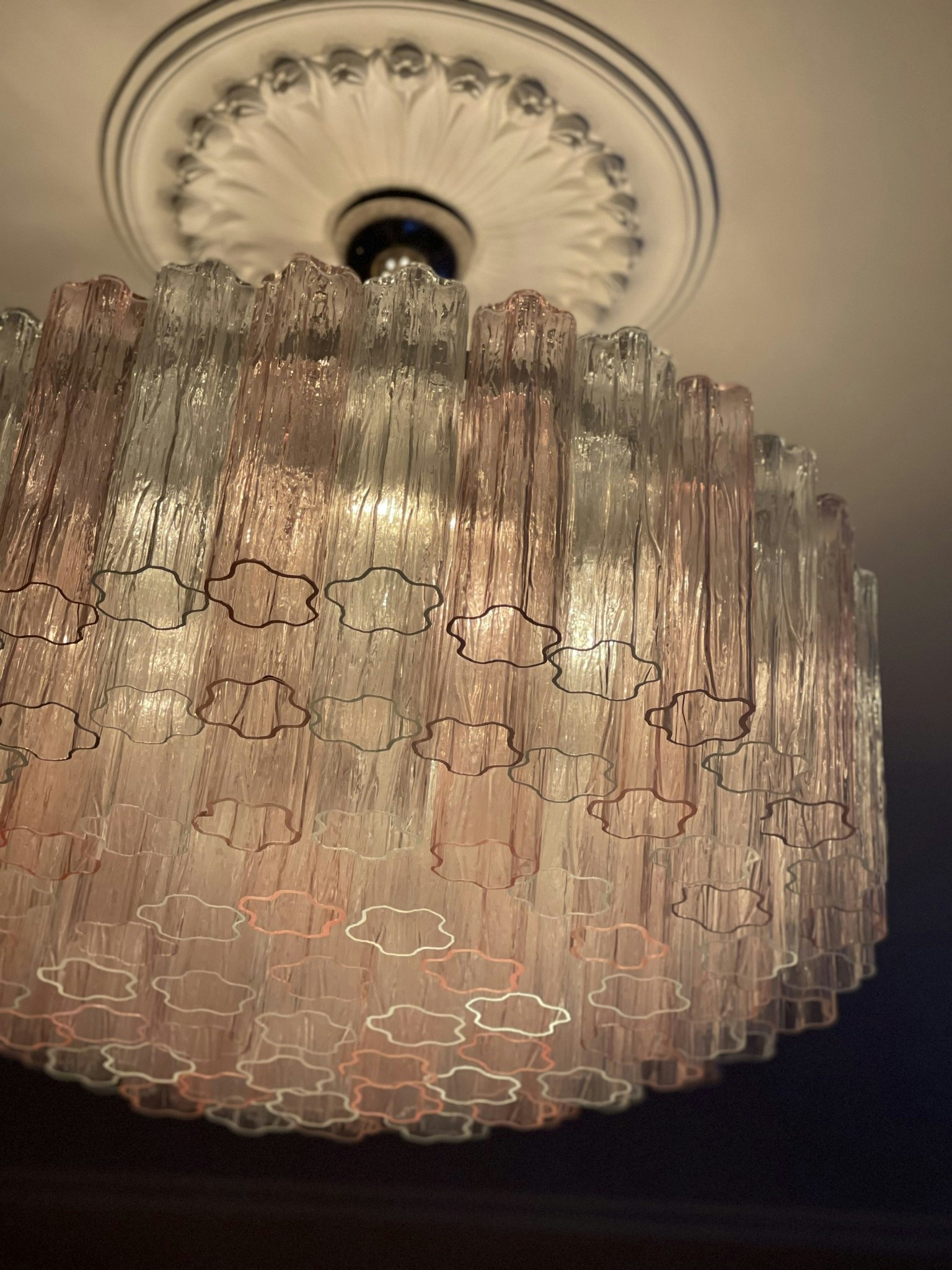 Murano Chandelier Tubular FLAT - XXL