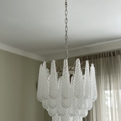 Murano Glass Chandelier 'Drop'. Small size - adjustable height.