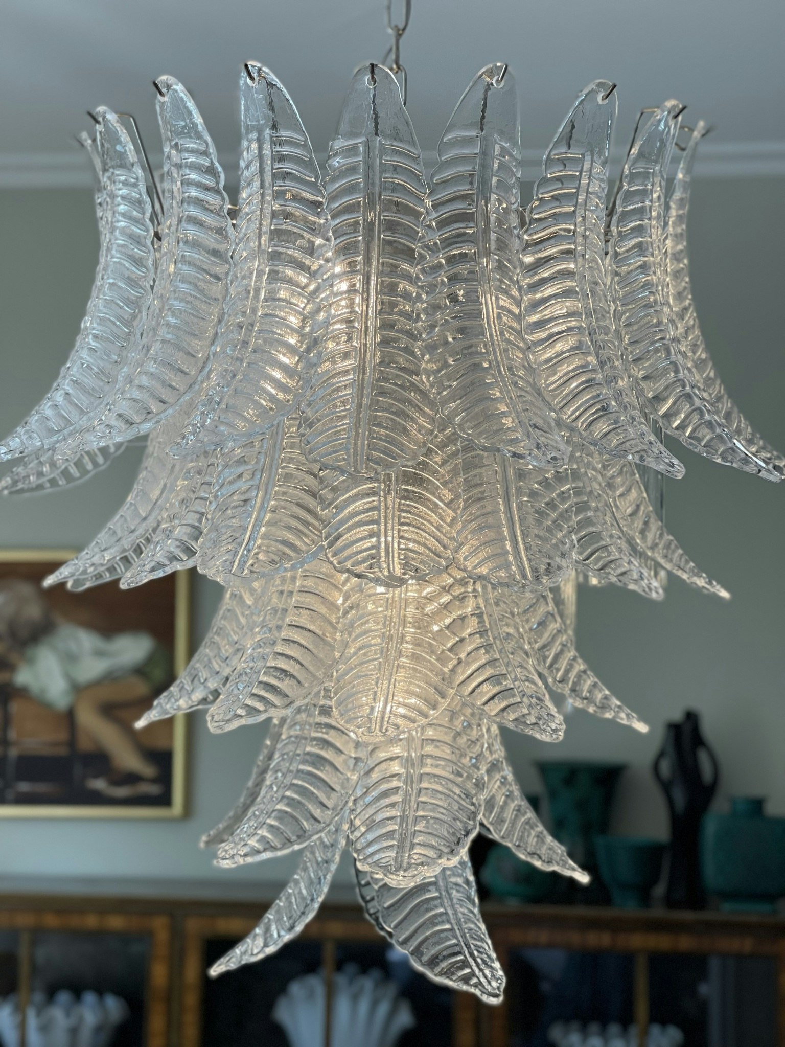 Murano Chandelier 'Feather'.