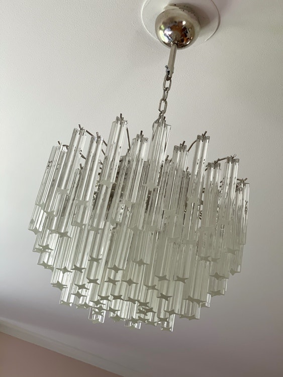 Murano Crystal Chandelier ’Centi’. Medium size.