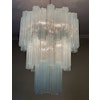 Ice Blue Murano Glass Chandelier 'Tubular'. XL.