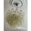 Honey Colored Murano Chandelier 'Tubular'. Medium size.