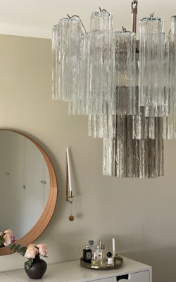 Murano Chandelier 'Tubular'. Medium Size. Mixed Glasses.