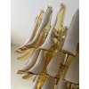 Amber Colored Murano Chandelier - Mazzega Style - XL