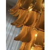 Amber Colored Murano Chandelier - Mazzega Style - XL