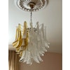 Murano Chandelier - Mazzega Style - Large - Mixed Prisms.