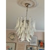 White Murano Glass Chandelier in the style of Mazzega - Large size.