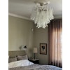 White Murano Chandelier - Mazzega Style - LARGE PLUS