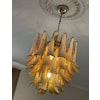 Murano Chandelier in the style of Mazzega in Amber - Large size.