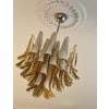 Murano Chandelier - Amber - Mazzega Style - Medium Size.