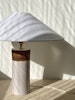 Bitossi White and Brown Ceramic Table Lamp. 1960s.