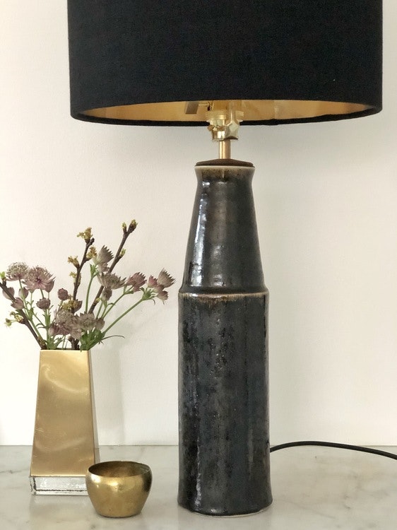 Carl-Harry Stålhane Large Stoneware Table Lamp for Rörstrand. 1960s.