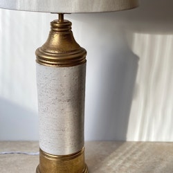 Bitossi for Bergboms Large Creme and Gold Ceramic Table Lamp