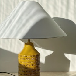 Bitossi Mustard Colored Ceramic Table Lamp. 1960s.