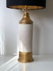 Bitossi for Bergboms Large Creme and Gold Ceramic Table Lamp