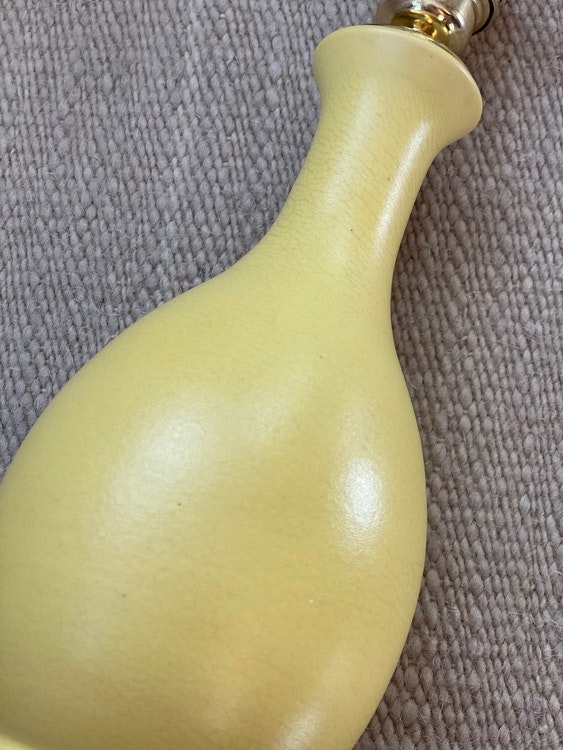 Yellow Sculptural Ceramic Lamp by Bo Fajans. 1940s.