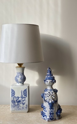 Björn Wiinblad Surreal Set Table Lamp and Figurine