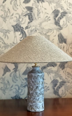 Upsala-Ekeby Large Stoneware Lamp ’OCEAN’ model 5042. 1950’s.