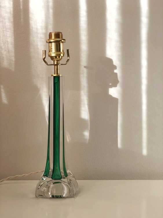 Flygsfors Green Mid-century Modern Table Lamp by Paul Kedelv