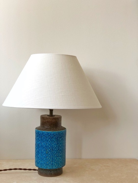 Bitossi Turquoise Ceramic Table Lamp