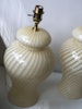Murano Glass Yellow Swirl Table Lamp